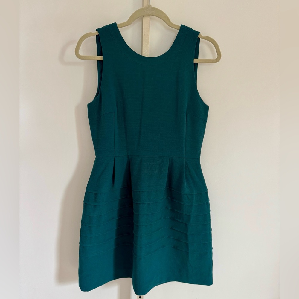 Madewell Green Sleeveless Mini Dress